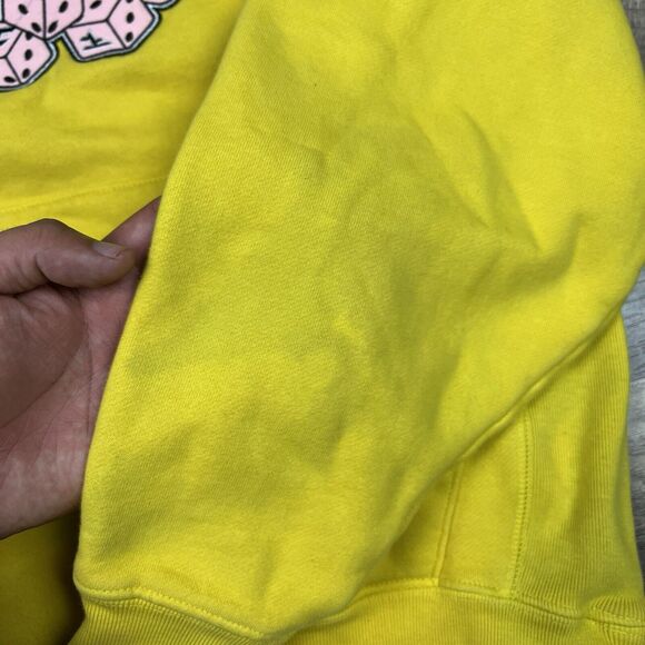 Half Evil 333 x Faze Clan High Rollers Dice Yellow Hoodie Pullover Sz Small - Picture 9 of 13